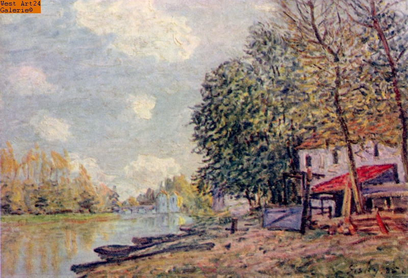 Der Loing in Moret nach Sisley Gemäldeimitation